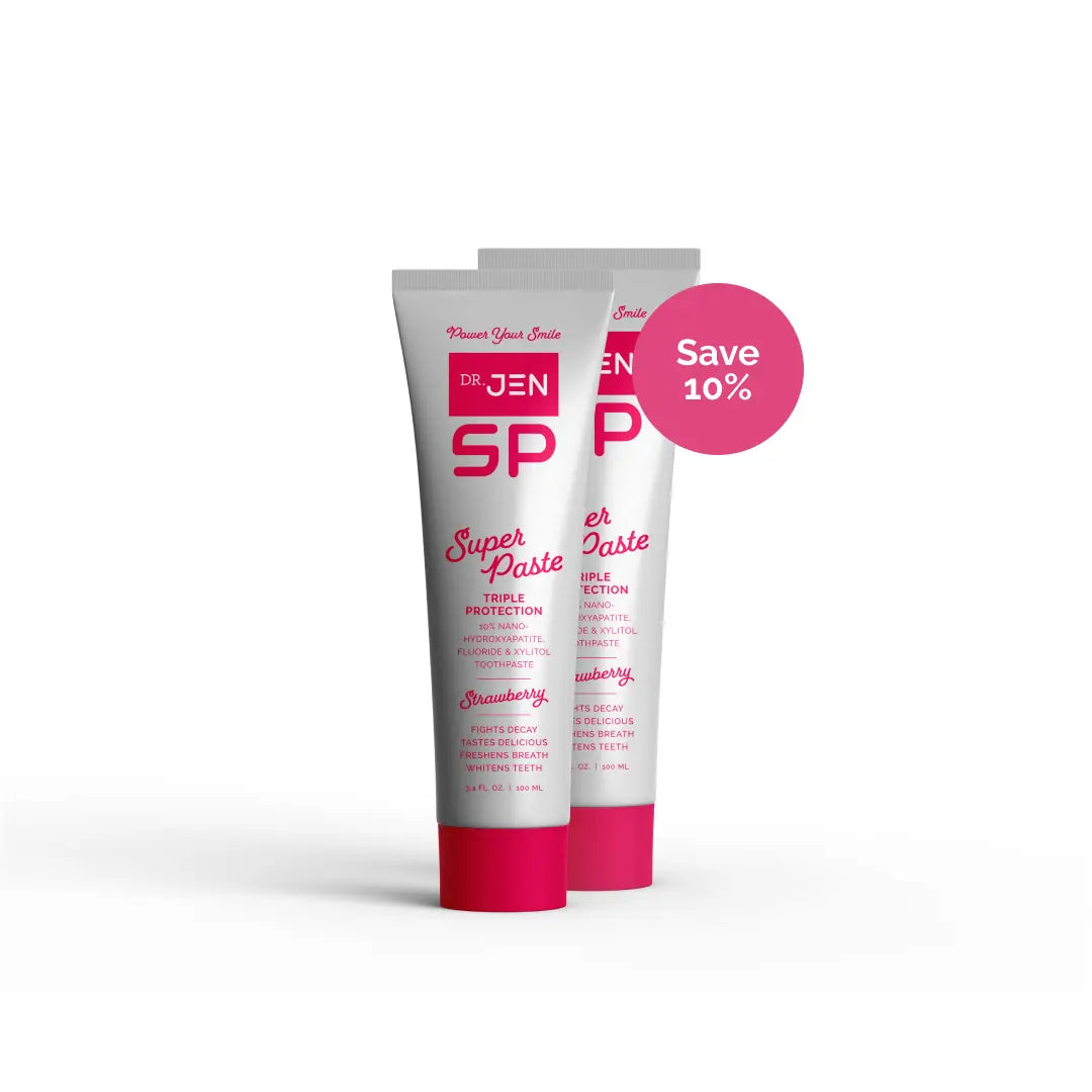 Strawberry Super Paste Toothpaste with Fluoride + 10% Premium Nano-Hydroxyapatite