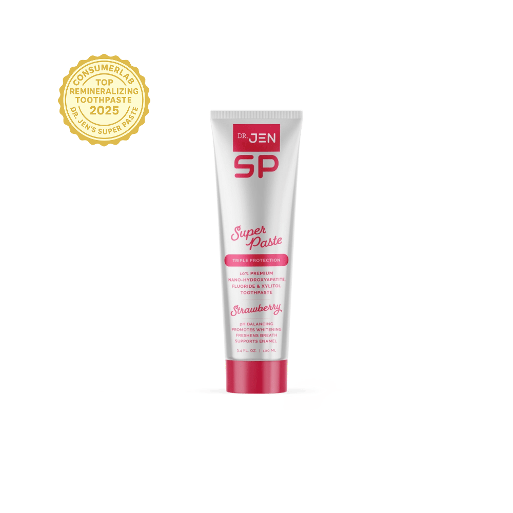 Strawberry Super Paste Toothpaste with Fluoride + 10% Premium Nano-Hydroxyapatite