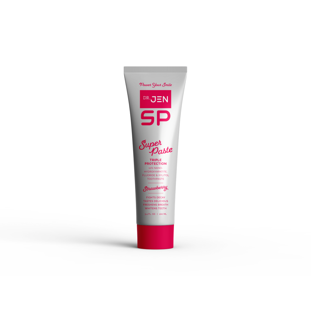 Strawberry Super Paste Toothpaste with Fluoride + 10% Premium Nano-Hydroxyapatite