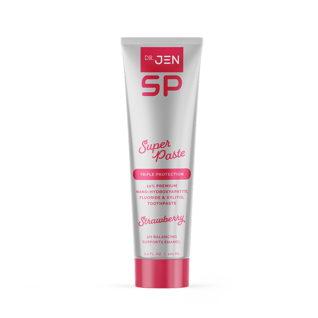 Strawberry Super Paste Toothpaste with Fluoride + 10% Premium Nano-Hydroxyapatite