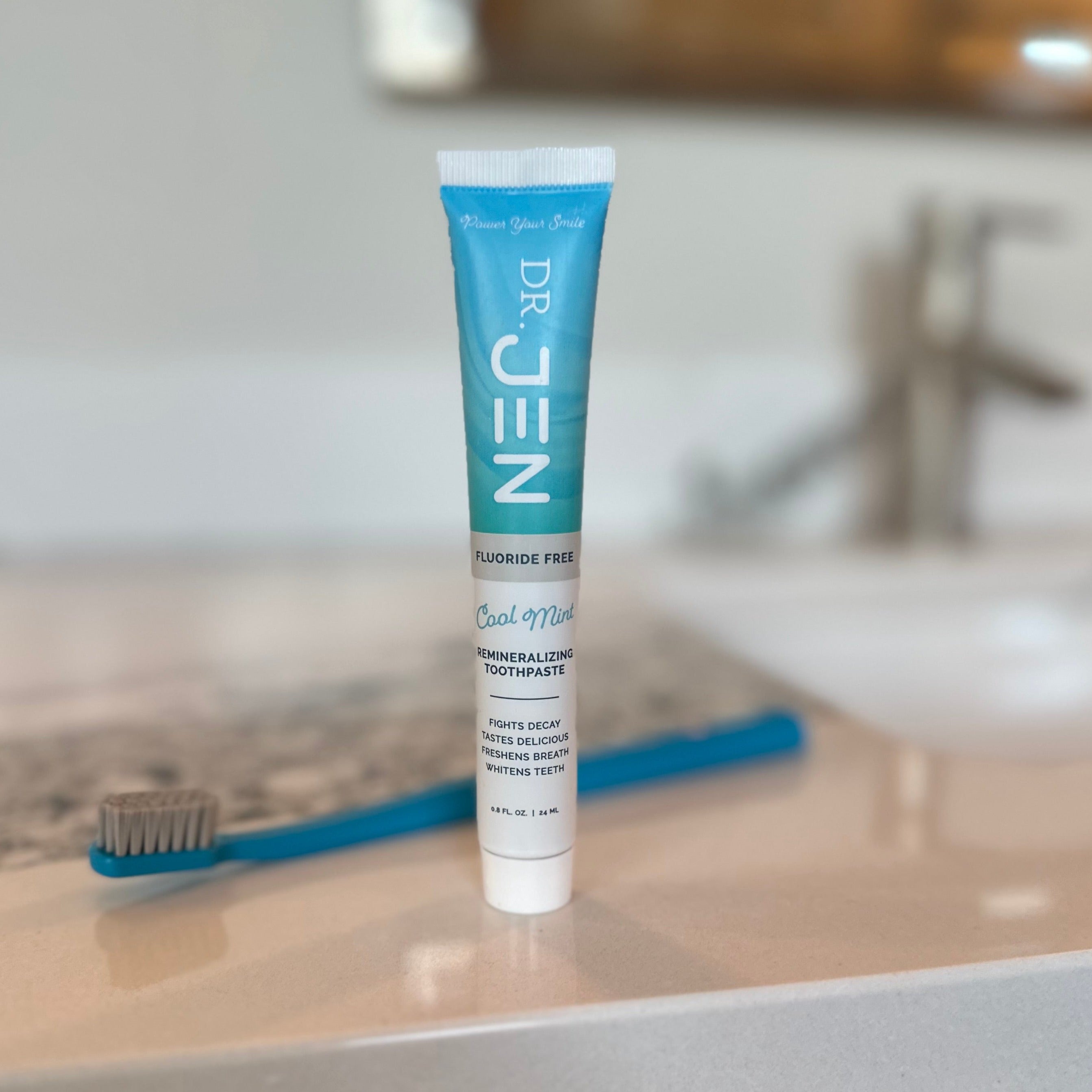 Travel Size Cool Mint Fluoride Free with 10% nHAp Toothpaste (.80 oz)