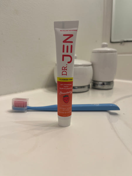 3-Pack - Travel Size Strawberry Fluoride Free with 10% Premium nHAp Toothpaste (.80 oz)