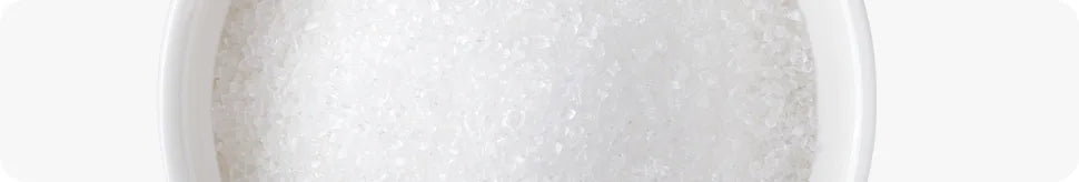 Bowl of xylitol crystals
